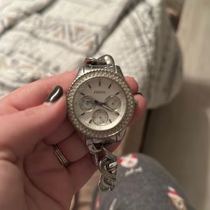 Silver chain Fossil Watch